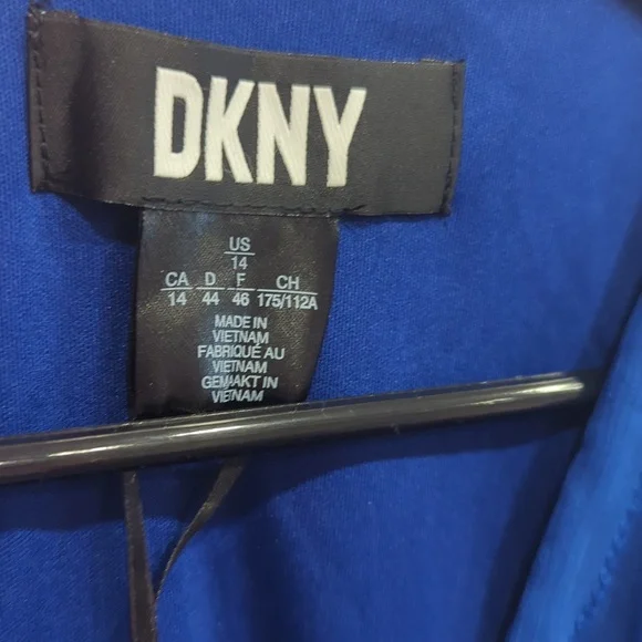 NWT DKNY Royal Blue Midi Dress, LARGE, Wedding Guest, Work, Below Knee - Picture 6 of 13